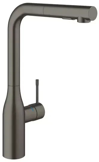 Baterie bucatarie cu dus extractabil Grohe Essence inalta antracit periat Hard Graphite