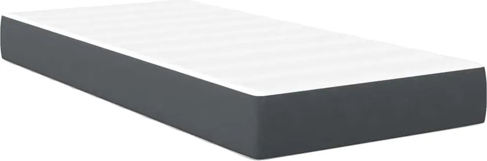 vidaXL Saltea de pat cu saltea Gri 90 x 200 cm țesătură
