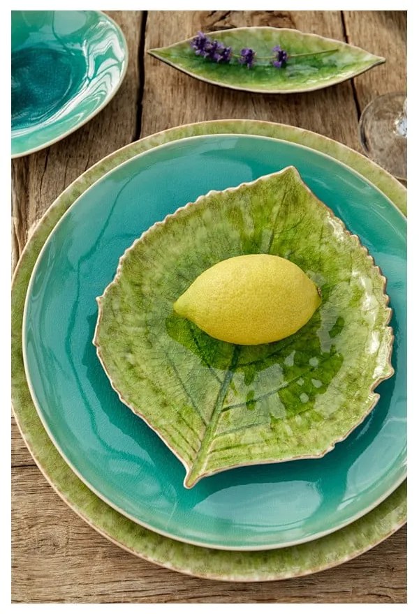 Farfurie din gresie ceramică Costa Nova Riviera, 15 x 17 cm, verde