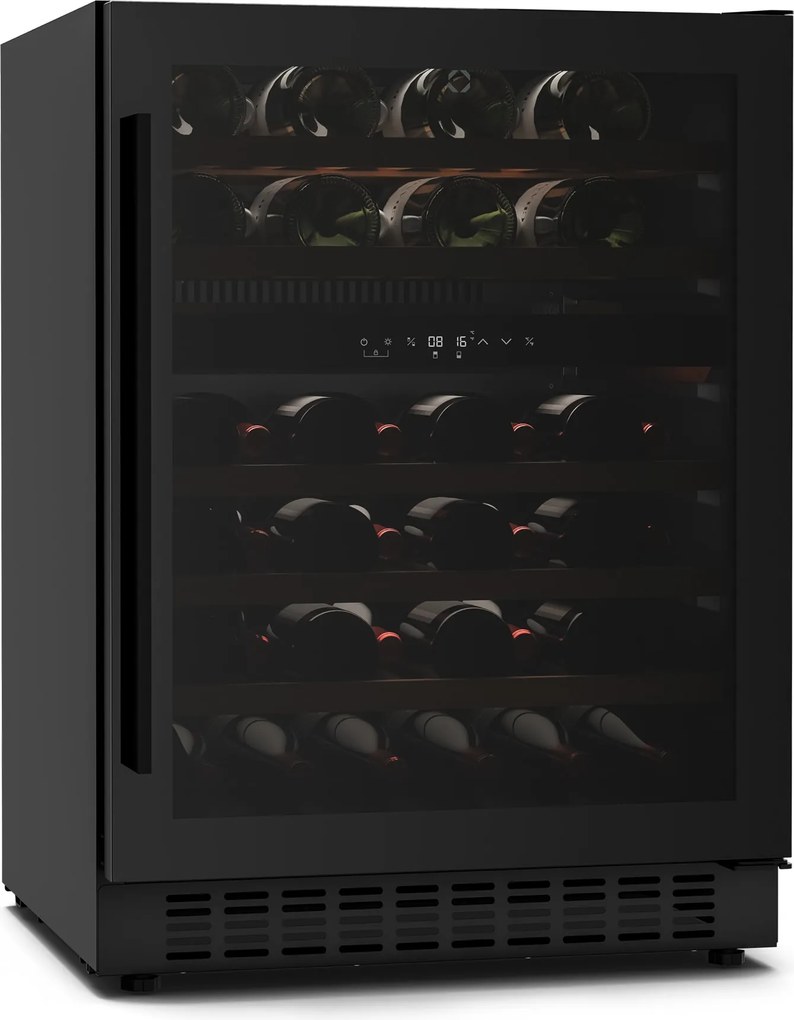 Klarstein Frigider încorporabil Velaire pentru vin, modern, elegant, protecție UV, dublă zonă, 46 sticle