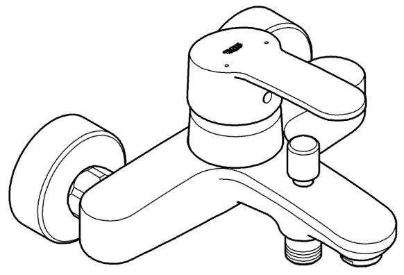 GROHE 33591002 - Baterie pentru cadă EUROSTYLE COSMOPOLITAN, crom lucios