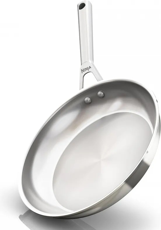 Tigaie Ninja EverClad C90028DE, 28 cm, 3 straturi, Rezistenta la cuptor pana la 315 °C, Fara PFAS, Inductie, Otel inoxidabil