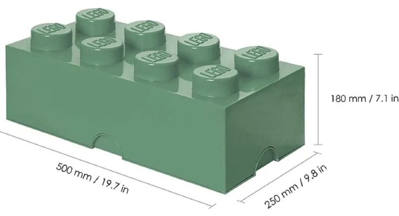 Cutie depozitare LEGO®, verde