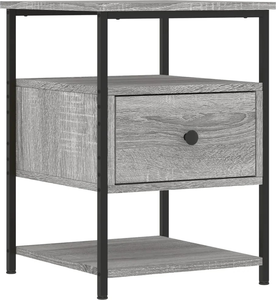 vidaXL Noptieră, gri sonoma, 40x42x56 cm, lemn compozit