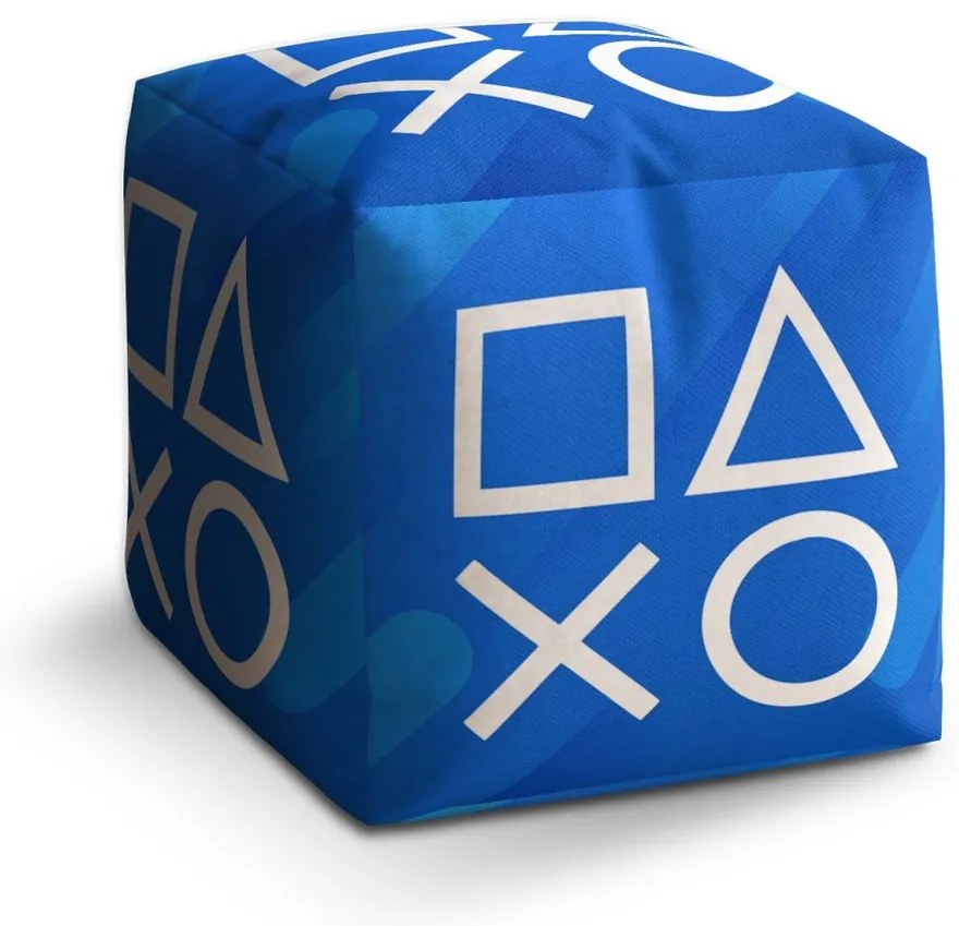 Taburet Cube consolă 2, albastru