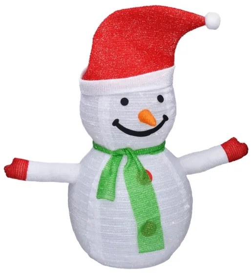 Brilagi - Decorațiune de Crăciun LED pentru exterior, 40 LED, 3x AA, IP44, om de zăpadă