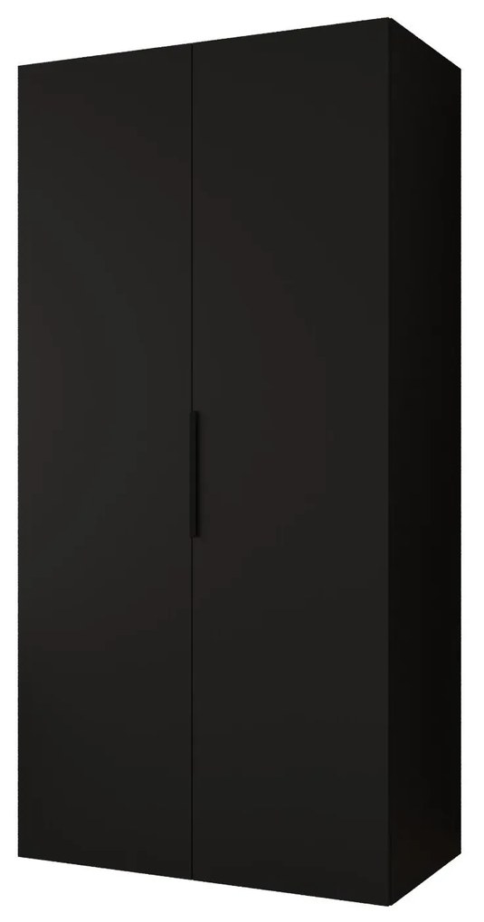 Dulap de haine 100 cm Mirabella 1 (Negru + Negru). 1126341
