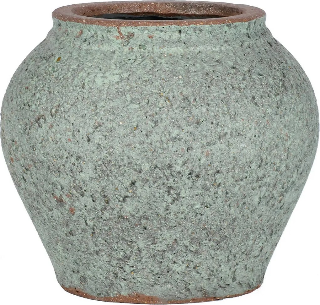 Ghiveci Zeus, culoare verde rustică, dimensiuni multiple - PotteryPots mărimea: S - ø 37 cm | înălțime 32 cm