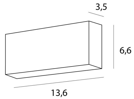 Spot LED aplicat X-line 8W alb