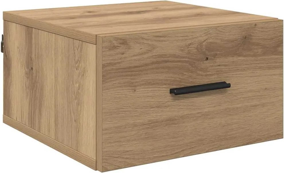 vidaXL Dulap de noapte stejar artizanal 35 x 35 x 20 cm Lemn compozit