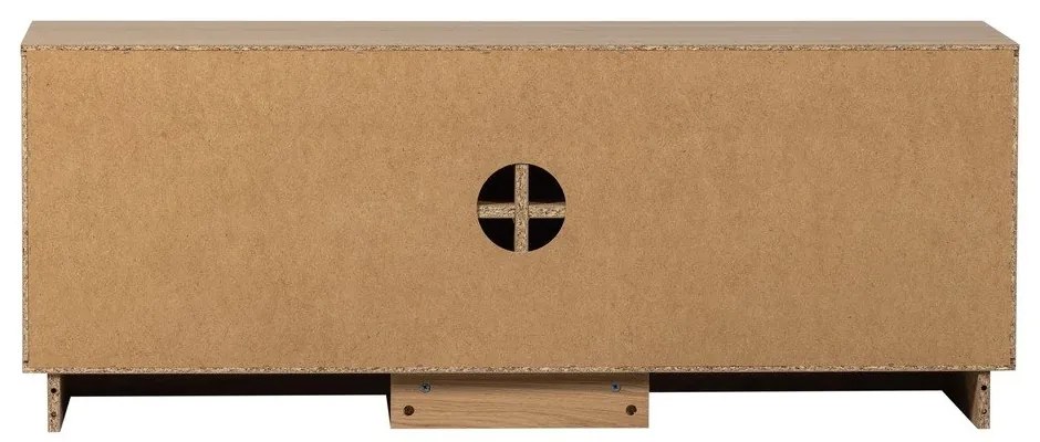 Comodă TV în culoare naturală din lemn de stejar 133x52x45 cm Zuma – WOOOD