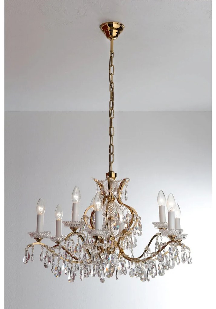 Candelabru de lux cristal Scholer Hirohito 6+3L 24K gold plated