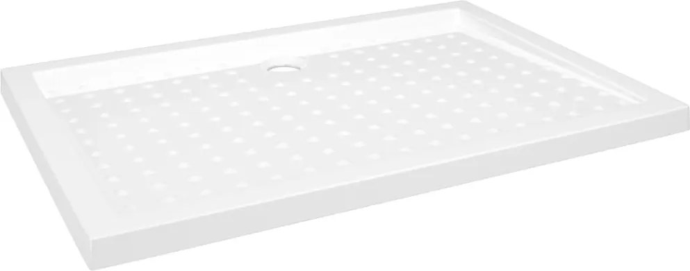 vidaXL Cădiță de duș cu puncte, alb, 70x100x4 cm, ABS