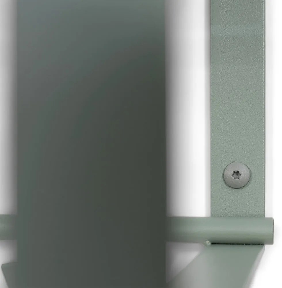 Cuier de perete verde prăfuit cu raft din metal 100 cm Rex – Spinder Design