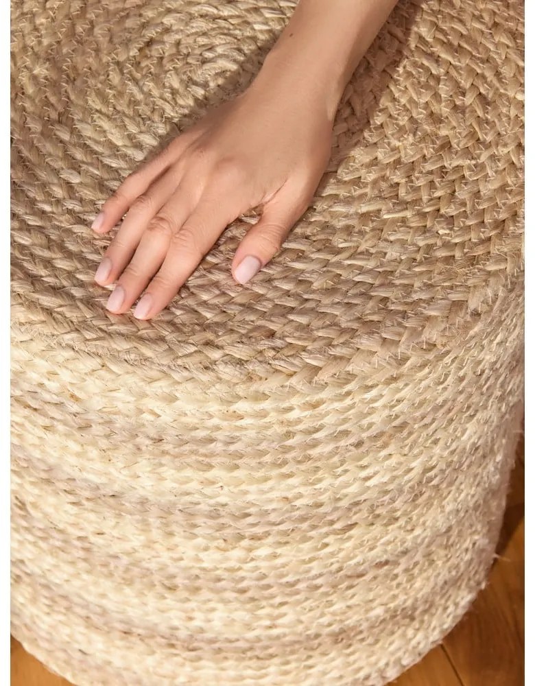 Taburet în culoare naturală Jutta Gold – Hanse Home