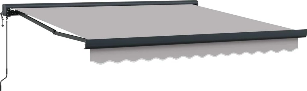 vidaXL Copertină Gri deschis 350 x 250 x 165 cm Poliester și Aluminiu