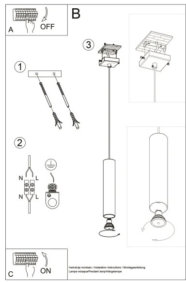 Lustră pe cablu Sollux SL.1204 LAGOS 1xGU10/10W/230V crom
