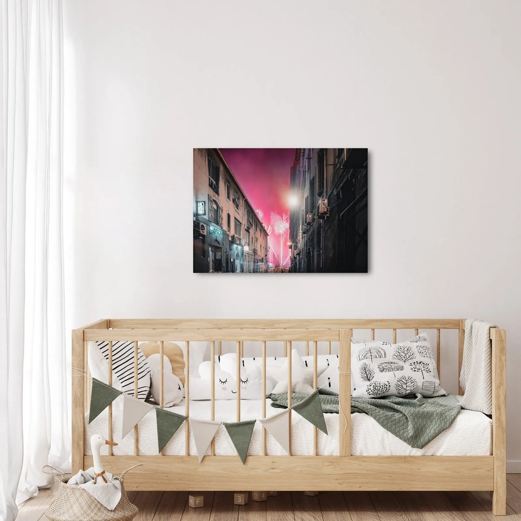 Tablou - Artificii din Marseille (70x50 cm)