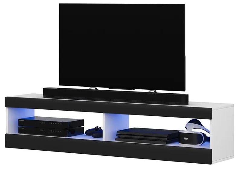 Masă TV Violett 100 (cu iluminat) (alb + negru). 1098637