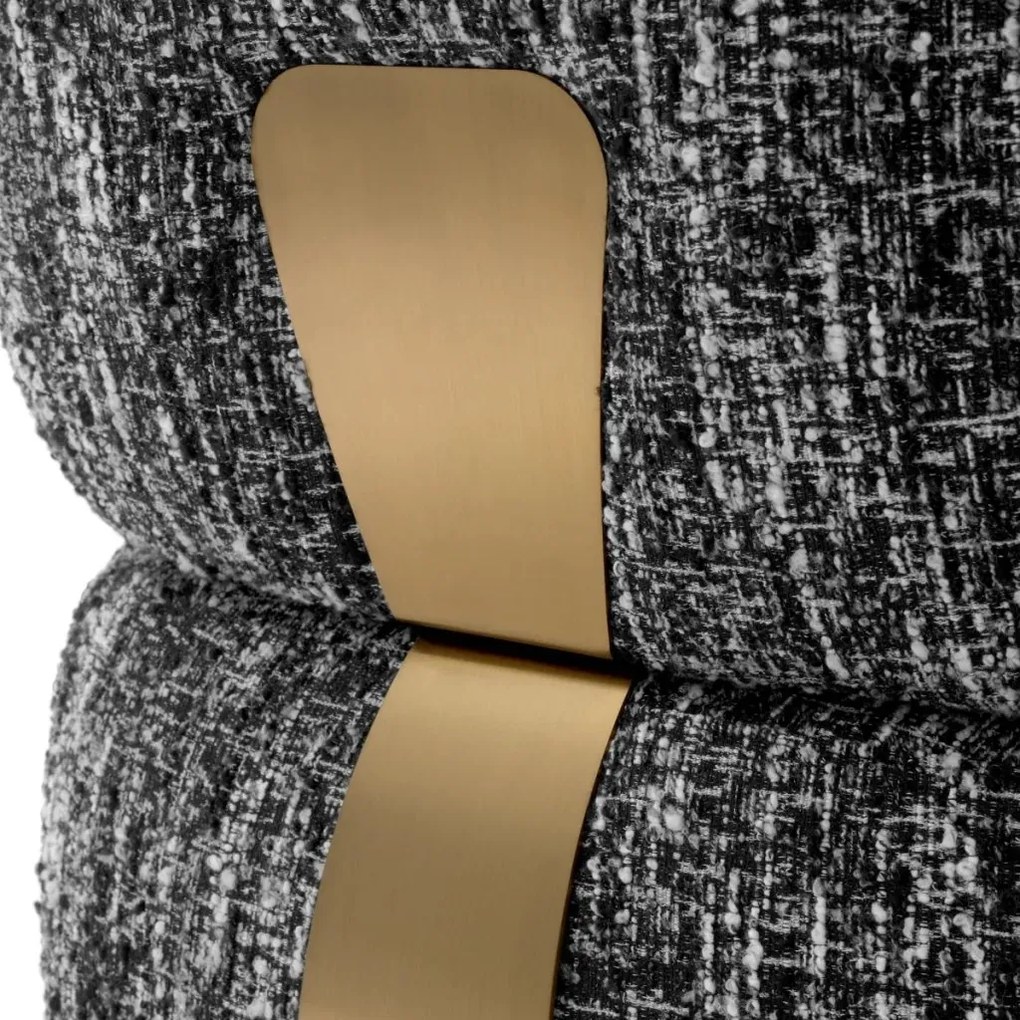 Fotoliu elegant design LUX Leon, Boucle sonata black