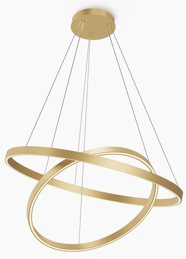 Lustra suspendata LED 2 inele alama Rim