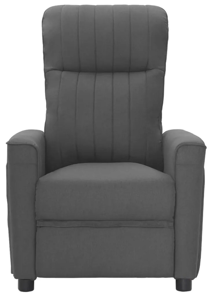 342266 vidaXL Fotoliu de masaj, gri închis, material textil