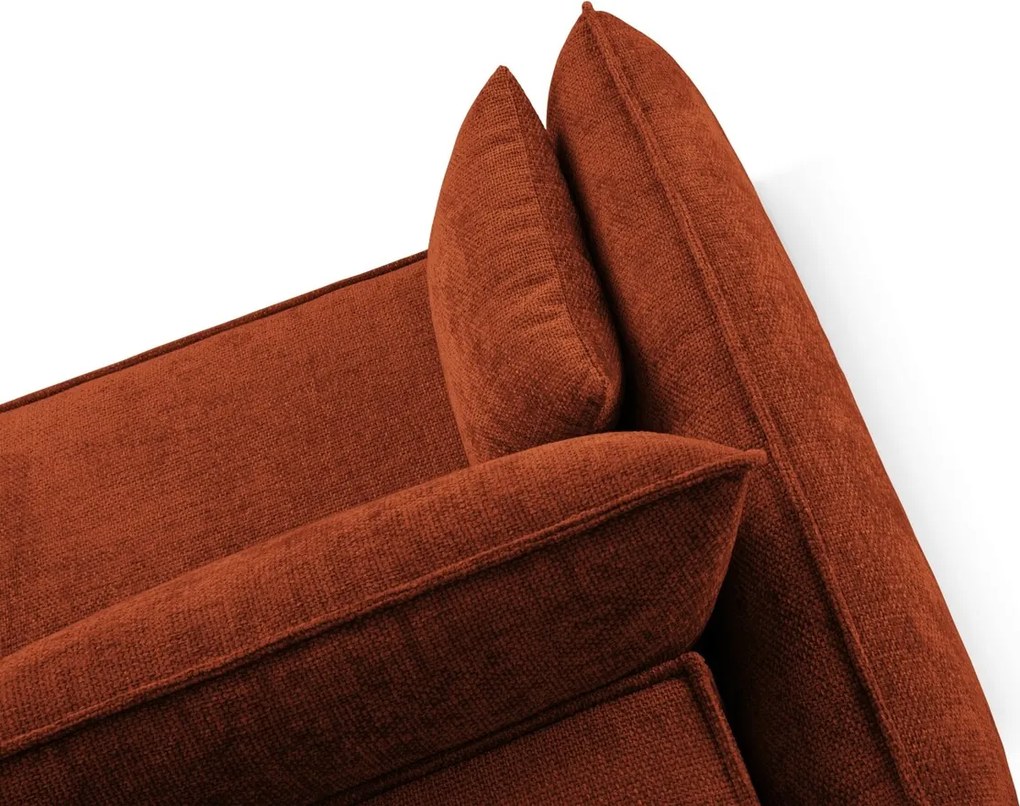 Coltar extensibil dreapta 4 locuri, Kaelle, Micadoni Home, BL, 252x165x87 cm, poliester chenille, caramiziu