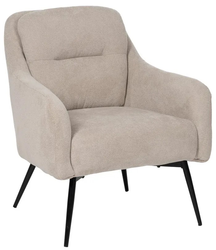 Fotoliu bej cu tapițerie din chenille Classic – Ixia