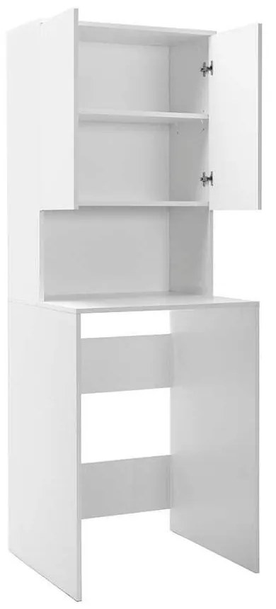 Dulap Baie Adore cu Loc Pentru Masina de Spalat, 3 Rafturi, 2 Usi, Alb, 65 x 182 x 60 cm