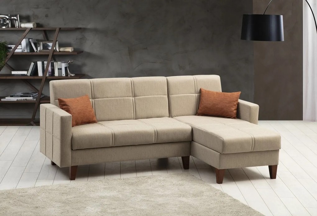 Canapea extensibilă de colț Polya - Beige