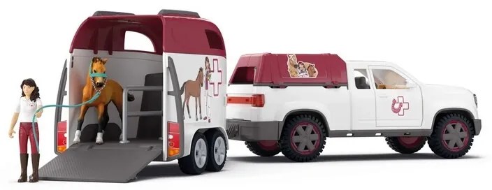 Schleich 42704 Veterinar mobil cu remorcă