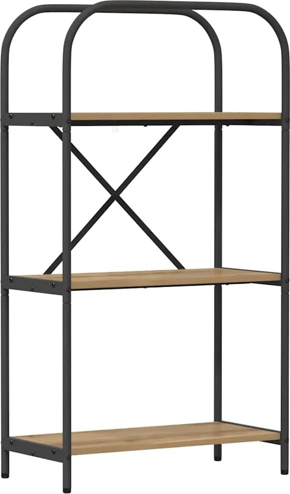 vidaXL Raft pentru cărți Stejar Artizanal 60 x 30 x 109 cm