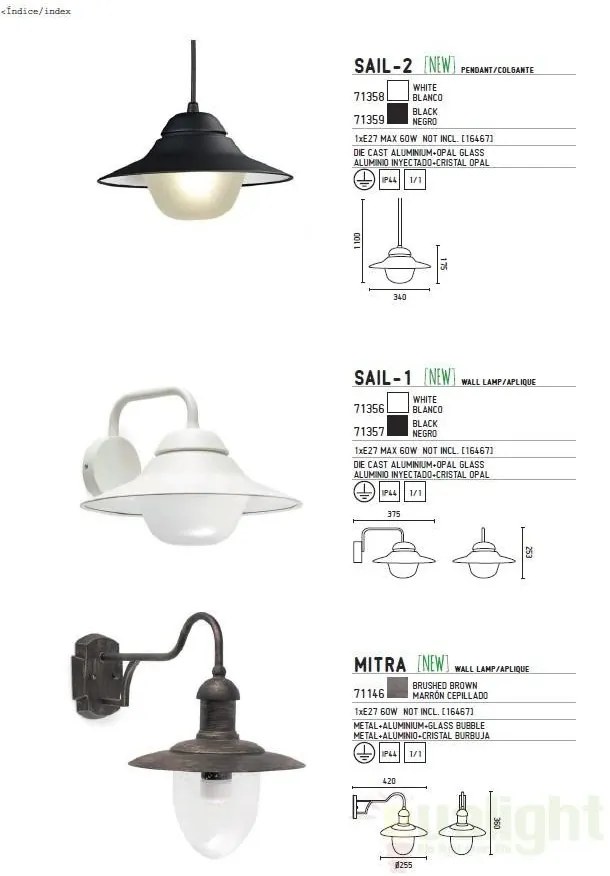 Pendul exterior clasic IP44 Sail-2 71358