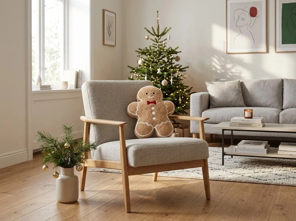Perna decorativa GINGERBREAD 30x40 cm, maro