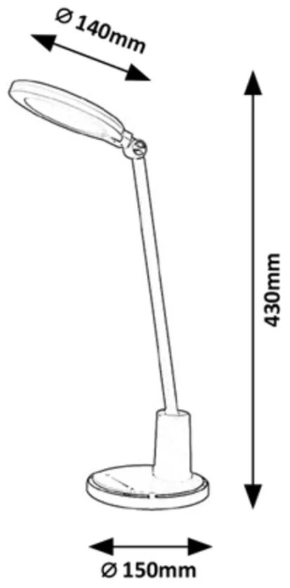 Veioza / Lampa LED de birou reglabila Tekla alba