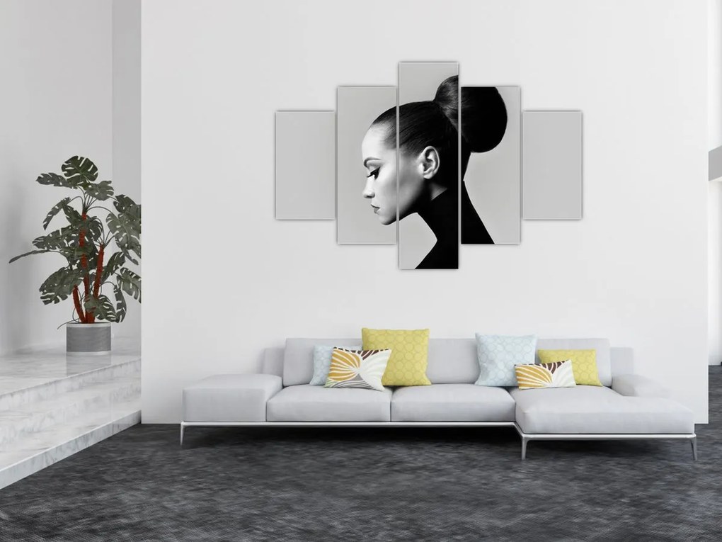 Tablou - Profilui femeii frumoase (150x105 cm)