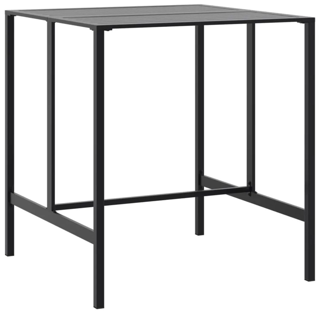 4009269 vidaXL Masă de bar, negru, 100x100x110 cm, oțel vopsit electrostatic