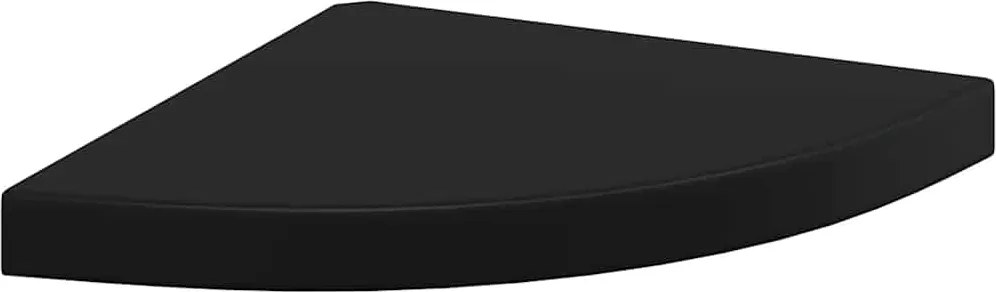 vidaXL Raft colțar de perete, negru, 35 x 35 x 3,8 cm, MDF