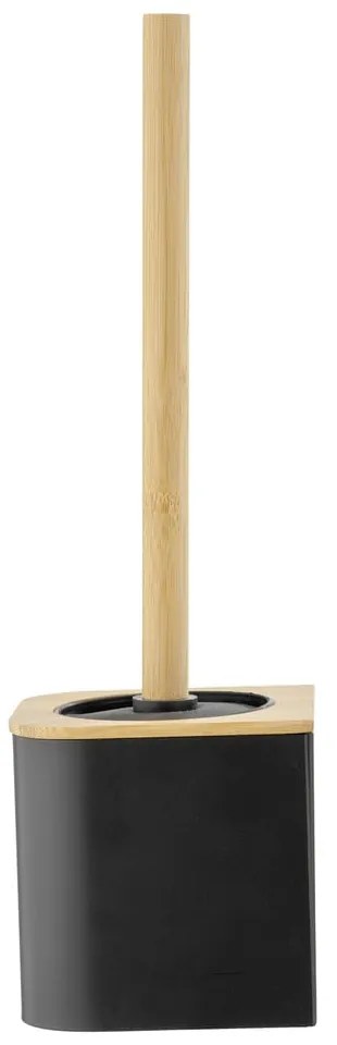 Perie de WC neagră autoadezivă din bambus Bambusa – Wenko
