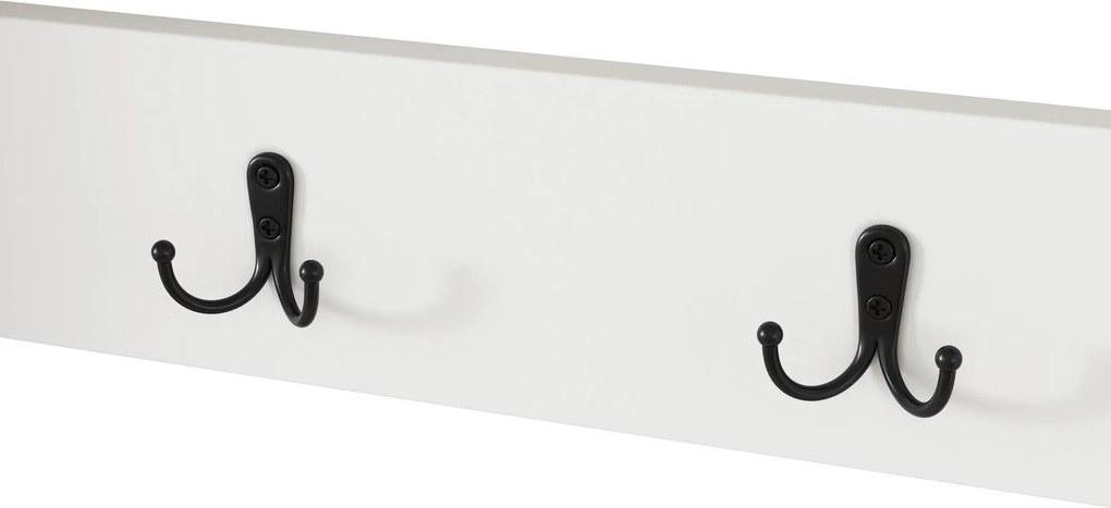 Dulap pentru pantofi cu 3 uși, raft pentru pantofi cu cârlige, 70x25x165 cm, Alb