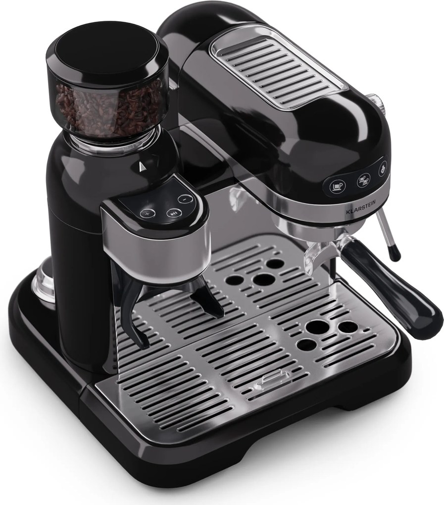 Klarstein Bella Café, aparat espresso, cu râșniță, 1550 W, 20 bar, 1,4 litri