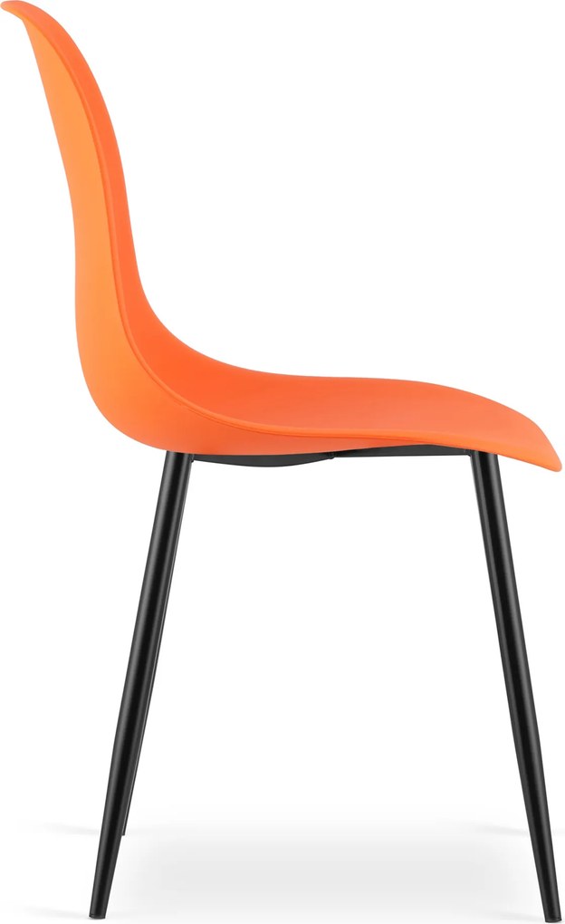 Scaun OSAKA portocaliu cu picioare negre