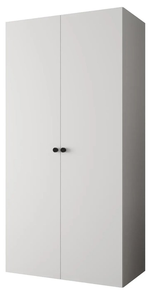 Dulap de haine 100 cm Parna 1 (alb + Negru). 1125857