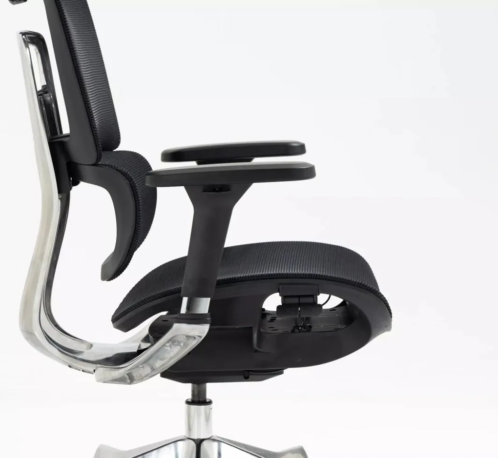 Scaun de birou Winner Lux negru/crom