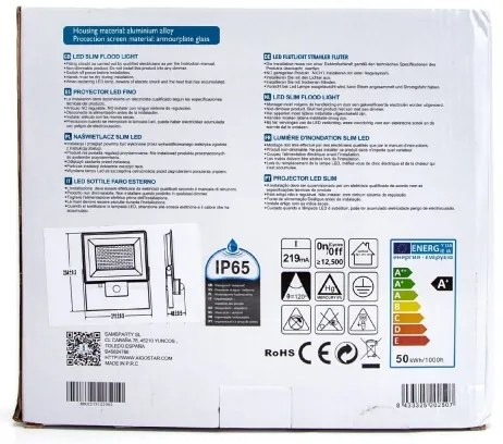 Proiector LED cu senzor LED/50W/230V 6400K IP65 alb Aigostar