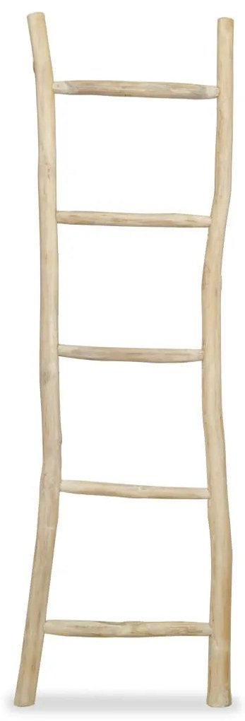 vidaXL Scară pentru prosoape cu 5 trepte, tec, 45x150 cm, natural