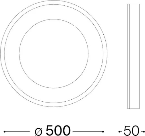 Ideal Lux - Plafonieră LED PLANET, 25W/230V, CRI 90, Ø 50 cm, albă