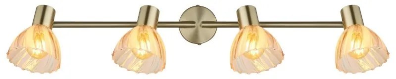 Plafoniera metal alama sticla chihlimbar ZACHERY 4L