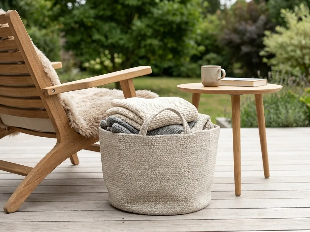 Cos de depozitare cu manere COTTON HAVEN 35x35 cm - mai multe culori Culoare: Růžovohnědá