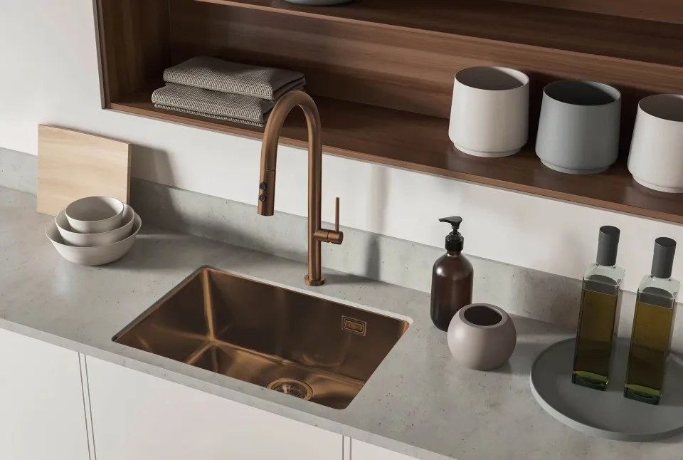 Olfato Baterie pentru bucătărie, cu pipă extractibilă - 2 Funcții BQO_C72M